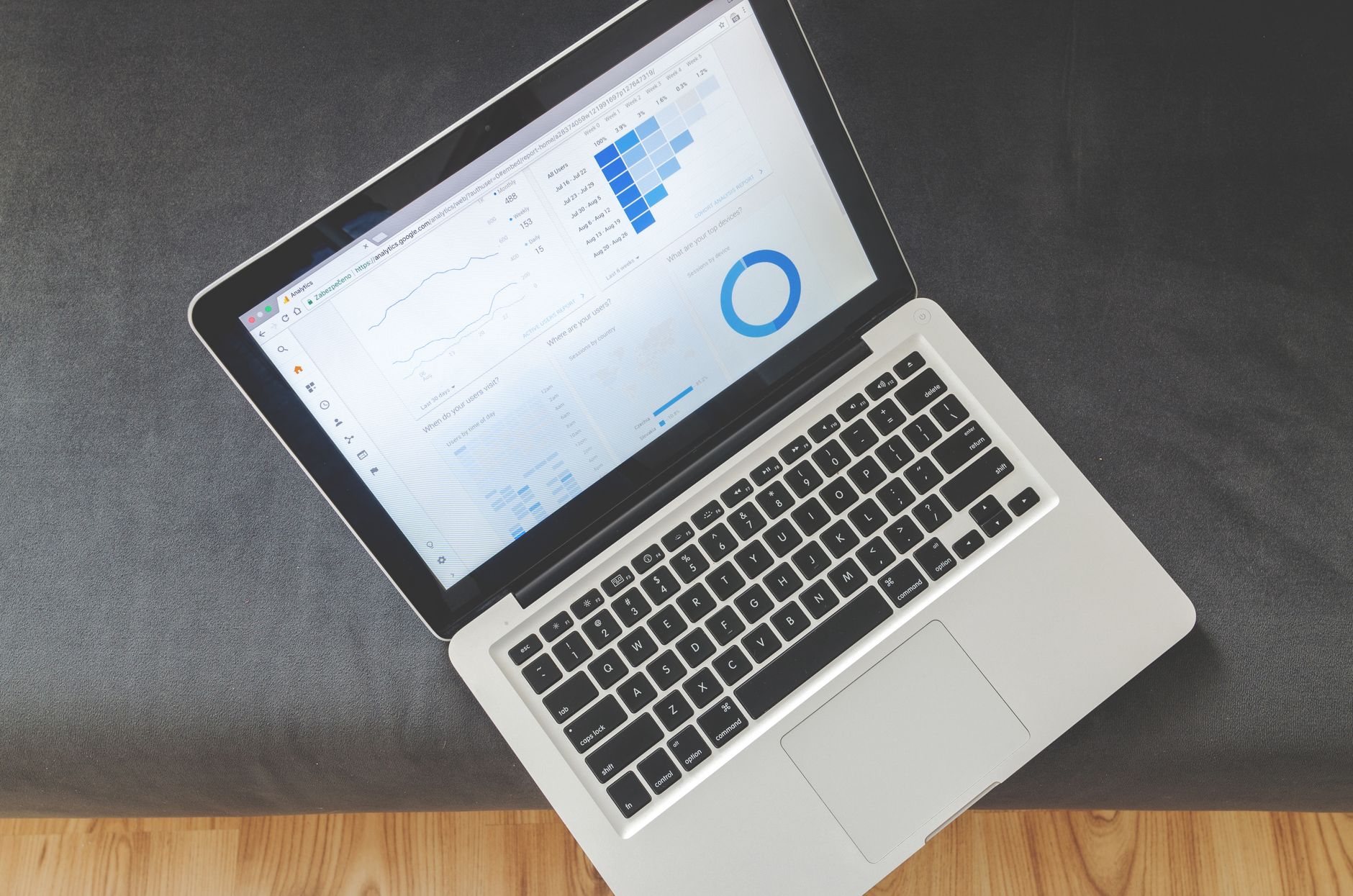 A laptop screen displaying a municipal water quality report page.